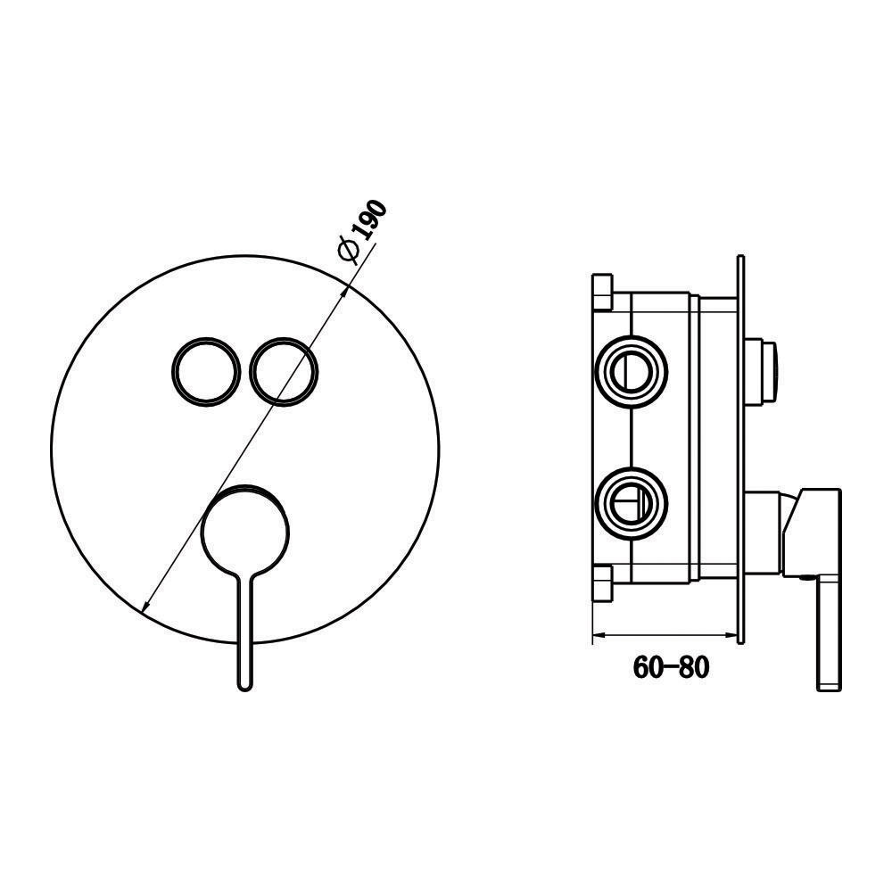 Boshsini-BS2C-GM-CONCEALED-WITH-2-WAY-DIVERTER--RAIN-SHOWER-SET-(GUN-METAL)-SPEC